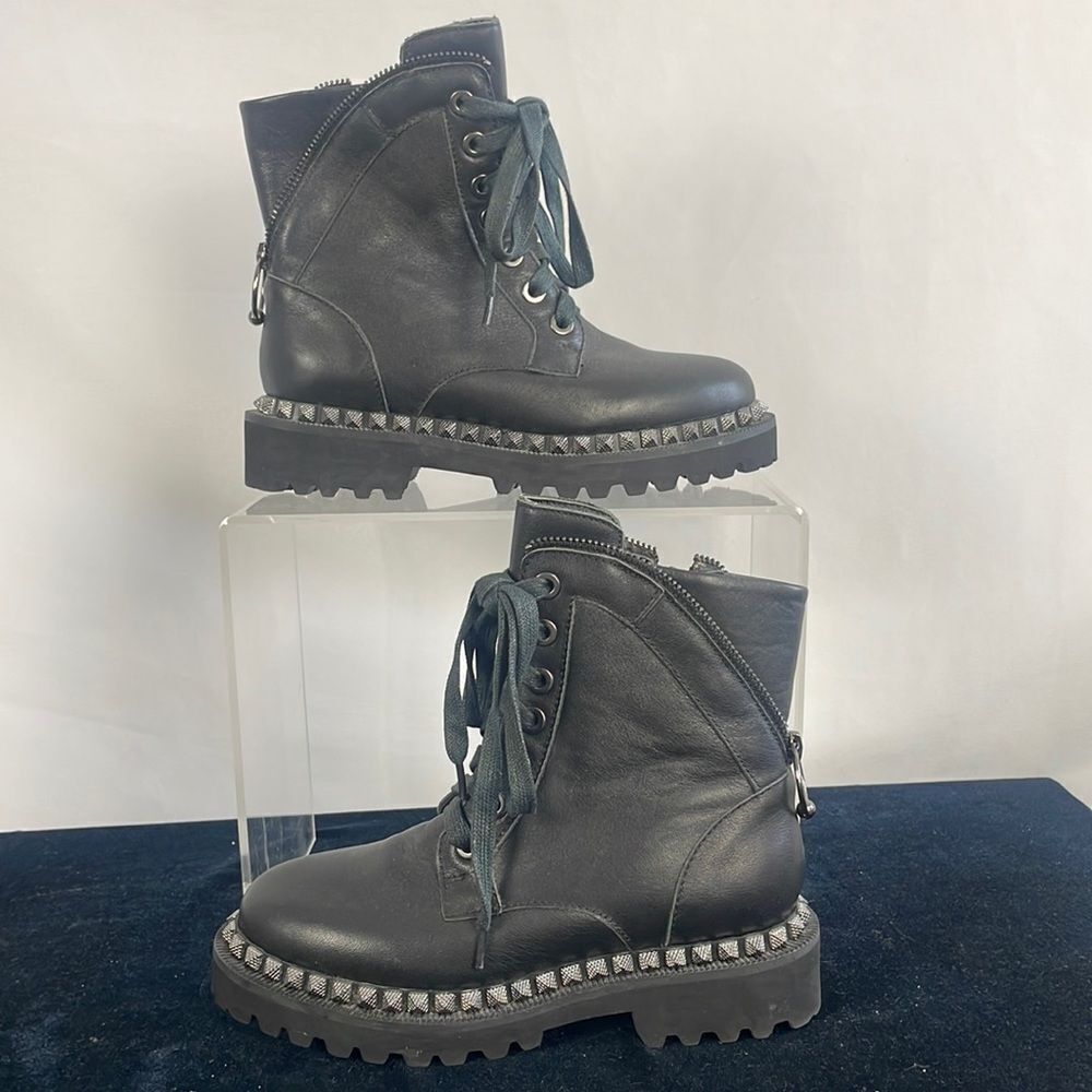 Vince Camuto Black Studded Workboots
